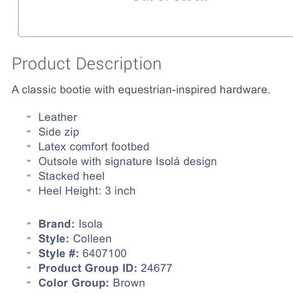 Isola Colleen mid ankle leather booties Java - Picture 8 of 8